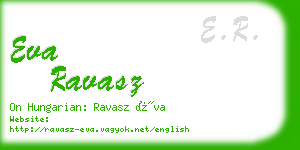 eva ravasz business card